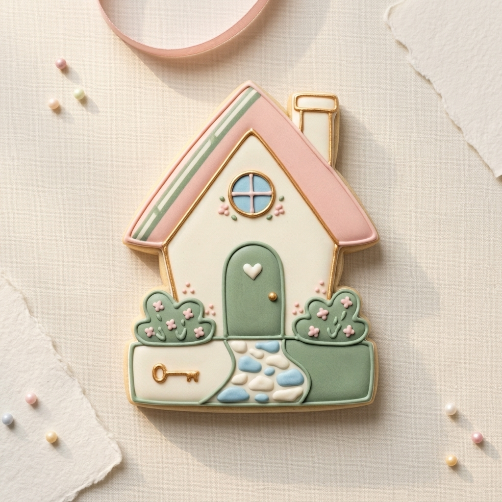 Who Lives Here Whimsical House Cookie Cutter, 3D Printed Party Design