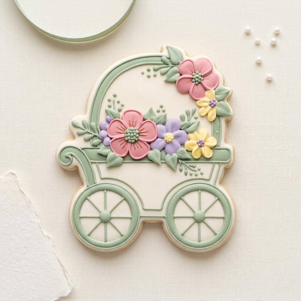 Flower Cart Flower Stand Cookie Cutter, 3D Printed Mother’s Day Design
