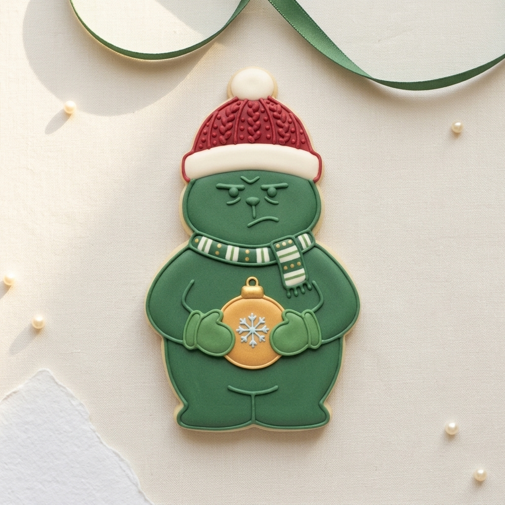 Whimsical Holiday Grouch Christmas Trio Cookie Cutter Trio 3D Printed Bundle
