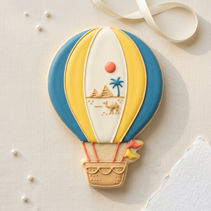 Simple Hot Air Balloon Cookie Cutter, 3D Printed Travel Design