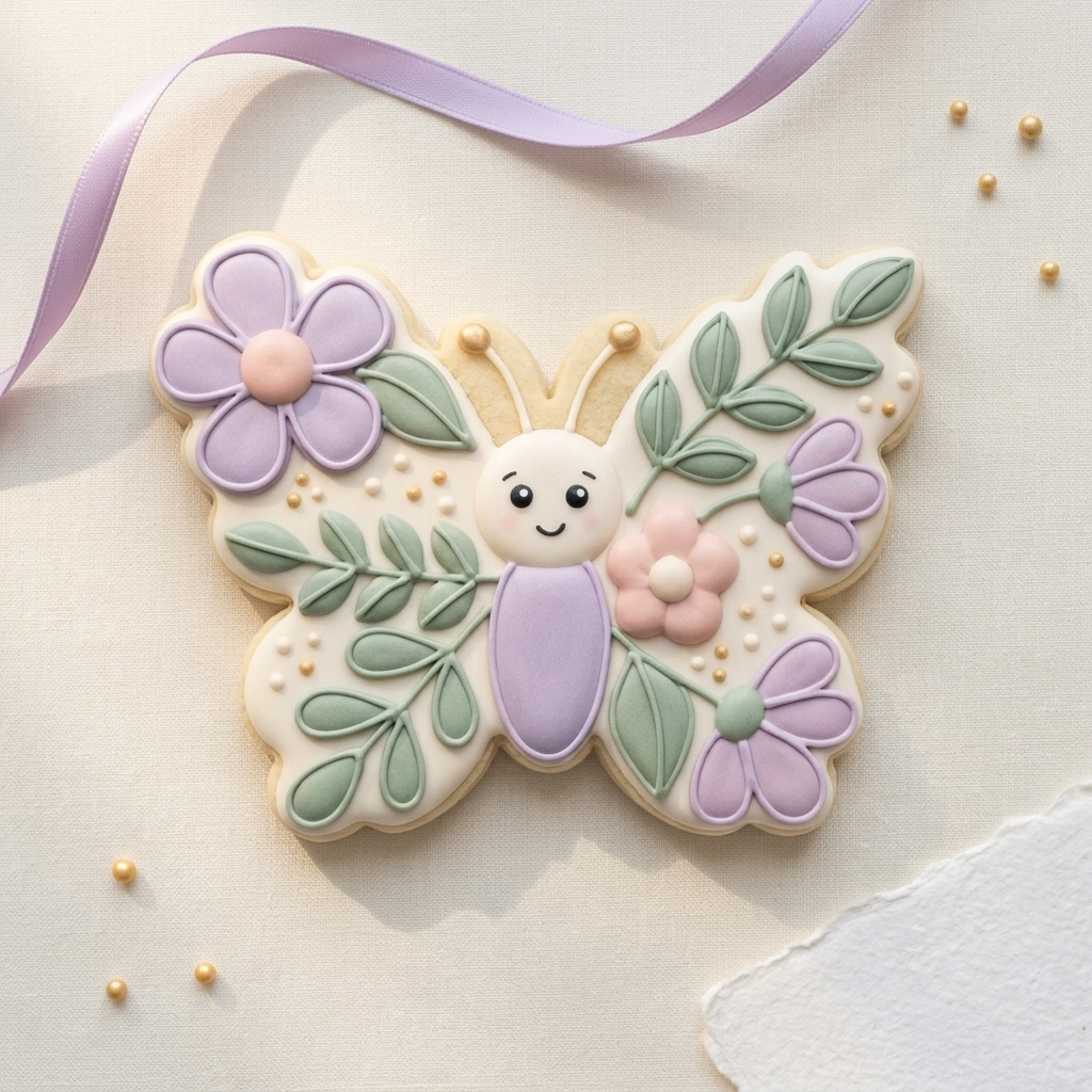 Floral Butterfly Cookie Cutter, 3D Printed Garden Design