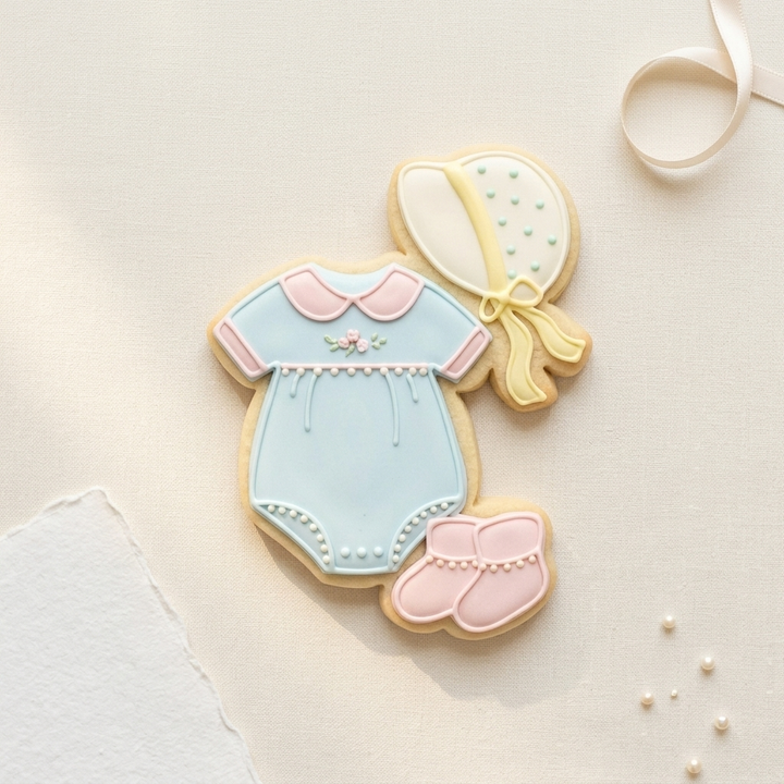 Lovely Coquette Baby Set Cookie Cutter, 3D Printed Baby Shower Design