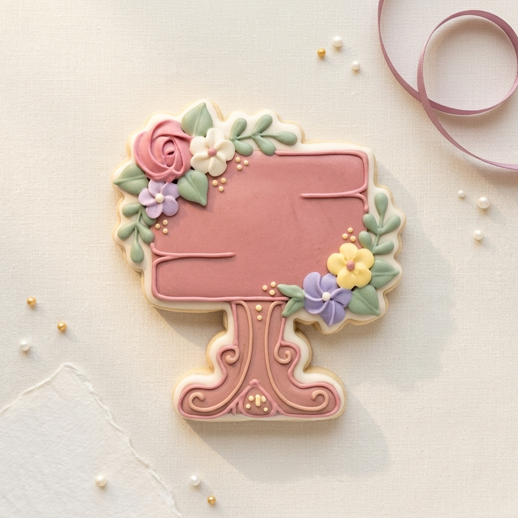 Floral Wooden Sign Wooden Stand Cookie Cutter, 3D Printed Mother’s Day Design