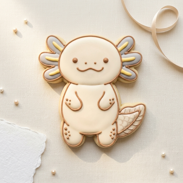 Axolotl Plush Cookie Cutter, 3D Printed Animal Design