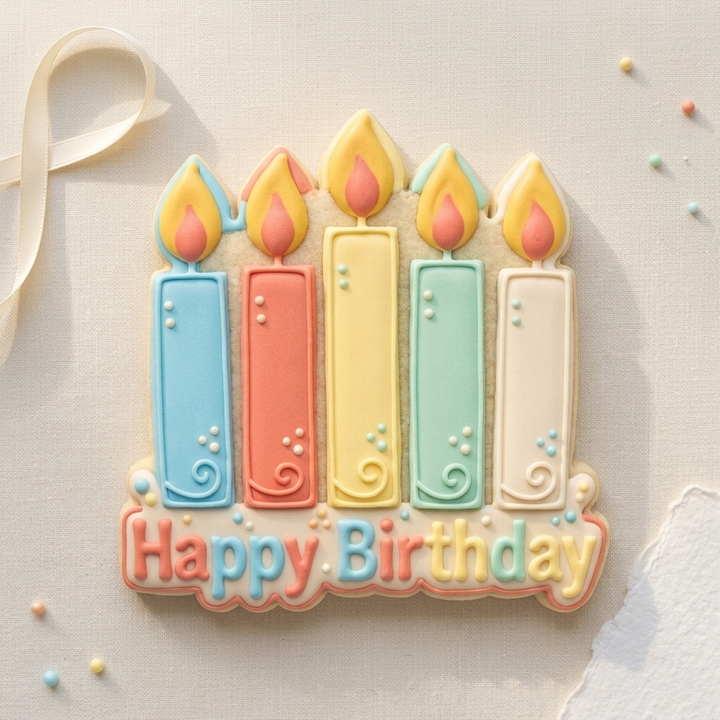Happy Birthday Word Trio Cookie Cutter Set 3D Printed Bundle