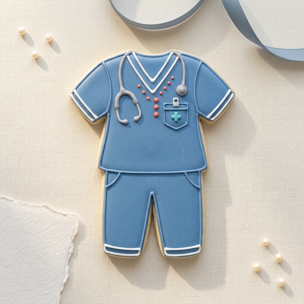Nurse Scrub Nurse Appreciation Cookie Cutter, 3D Printed Service Design