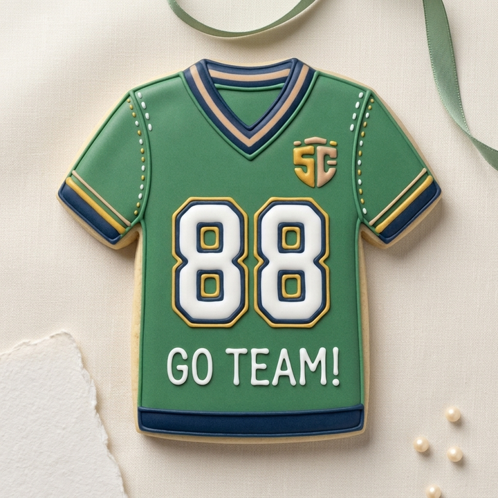 Football Jersey Cookie Cutter, 3D Printed Sports Design