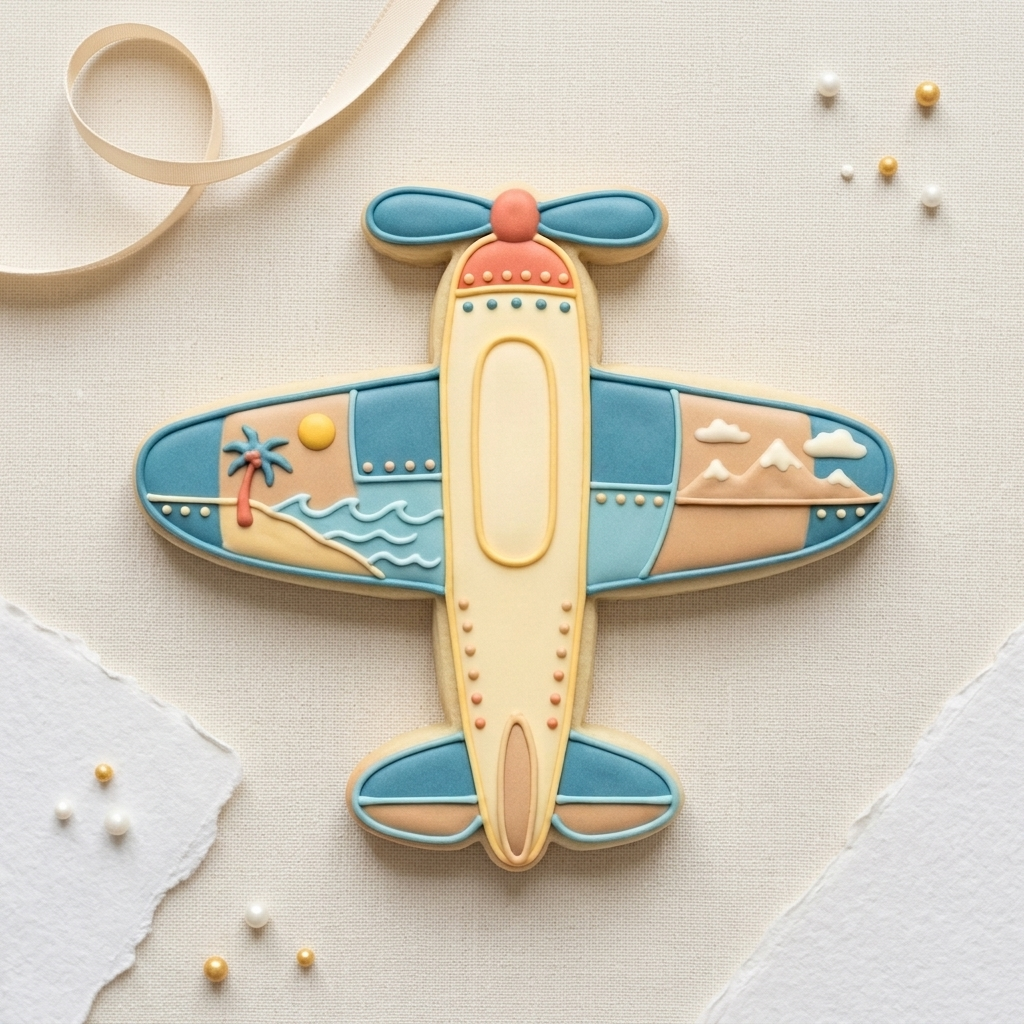 Propeller Plane Cookie Cutter, 3D Printed Travel Design