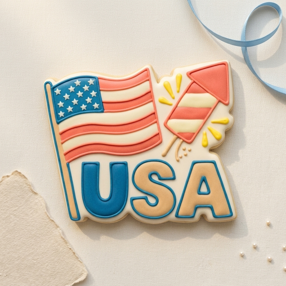 Patriotic Americana Stars and Stripes Set Cookie Cutter Set 3D Printed Bundle