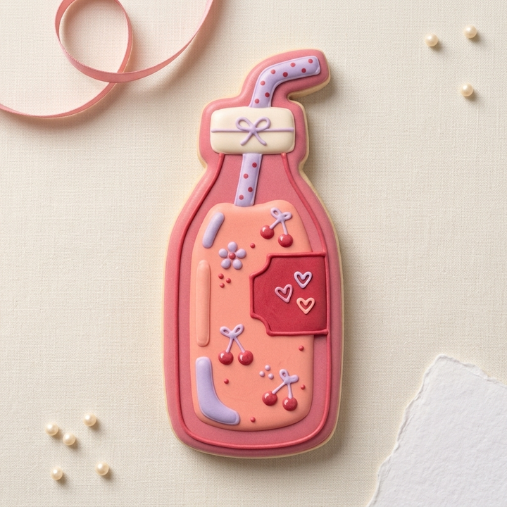 Coquette Soda Cookie Cutter, 3D Printed Valentine Design