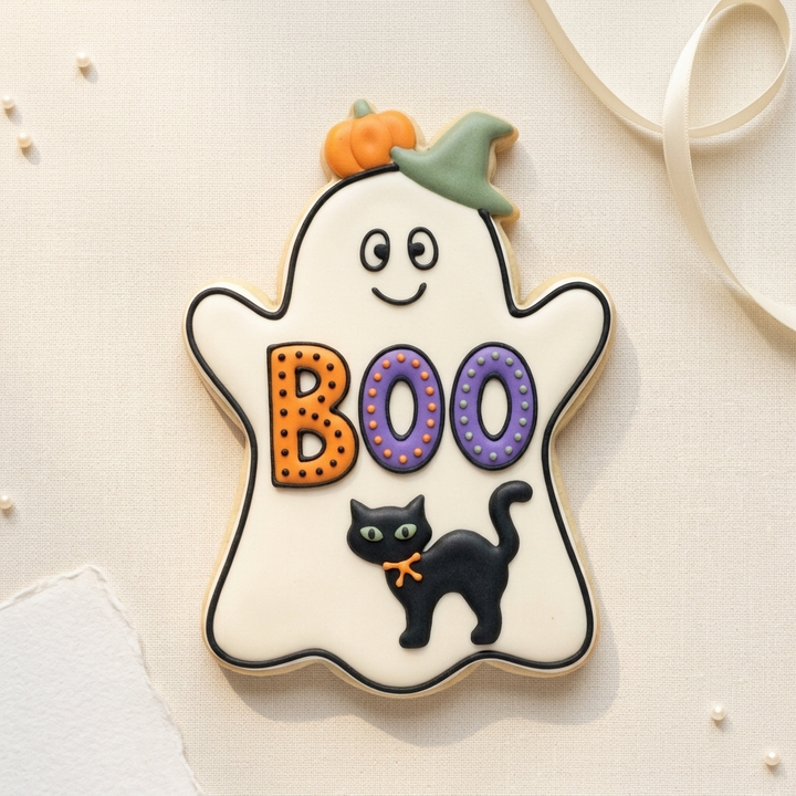 Ghost Boo Cookie Cutter, 3D Printed Halloween Design
