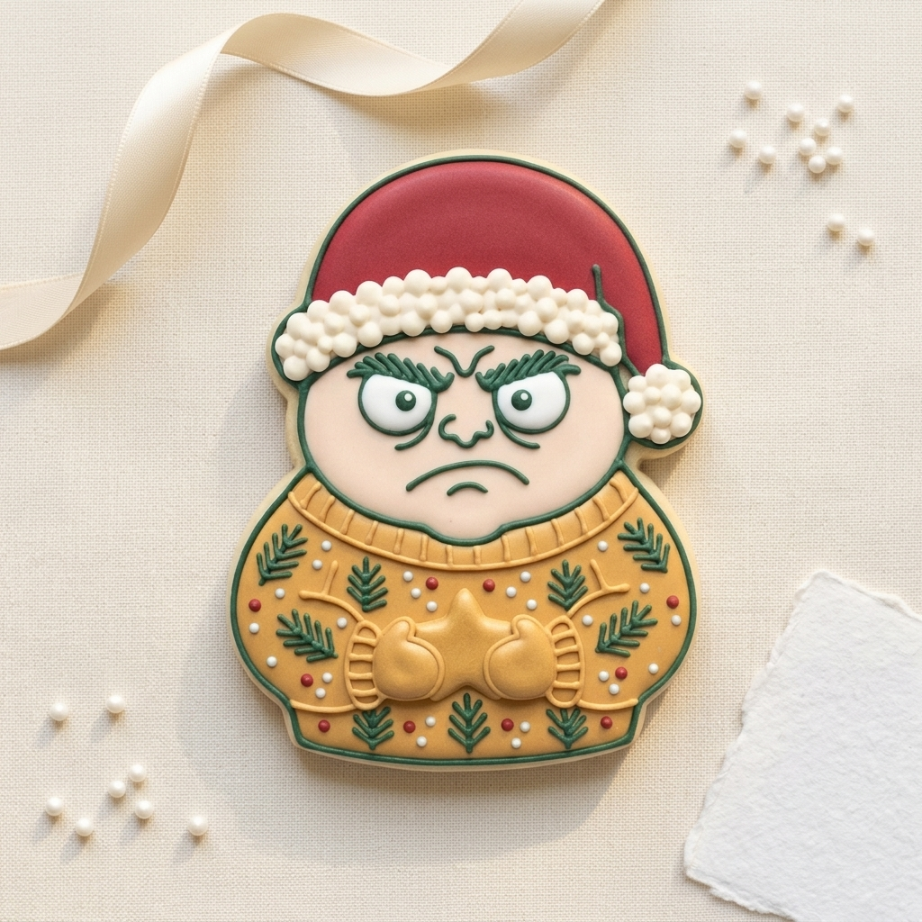 Whimsical Holiday Grouch Ew People Cookie Cutter, 3D Printed Holiday Design