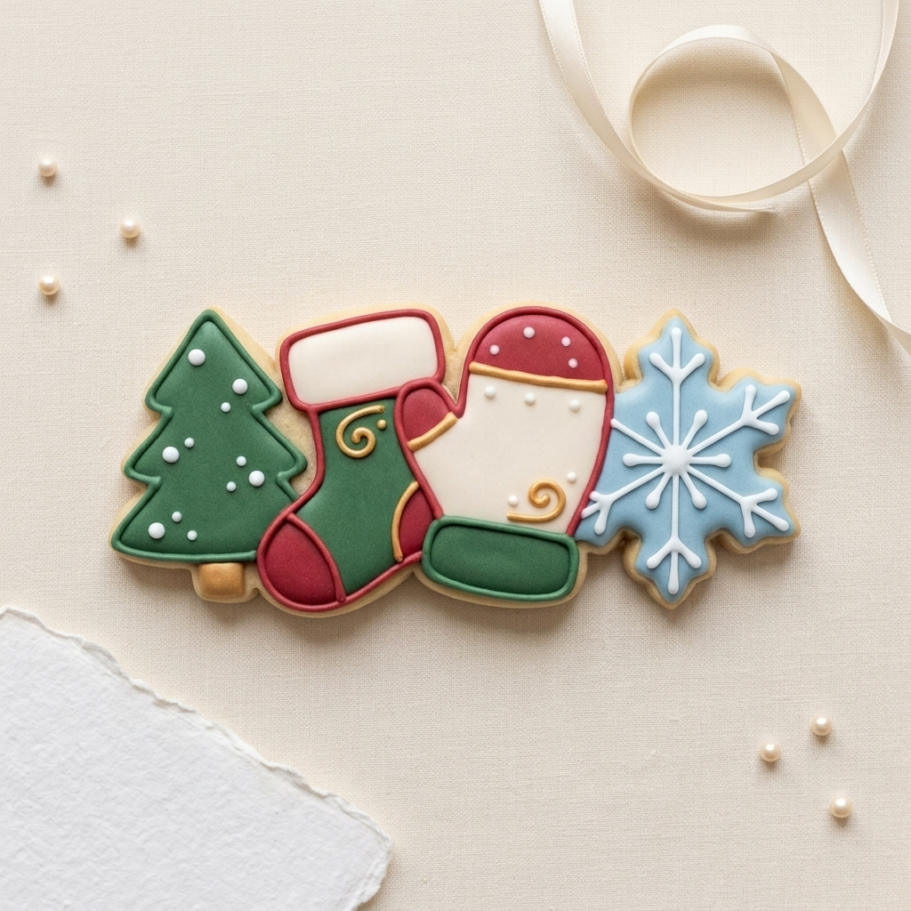 Mini Christmas Set 2 Cookie Cutter, 3D Printed Holiday Design