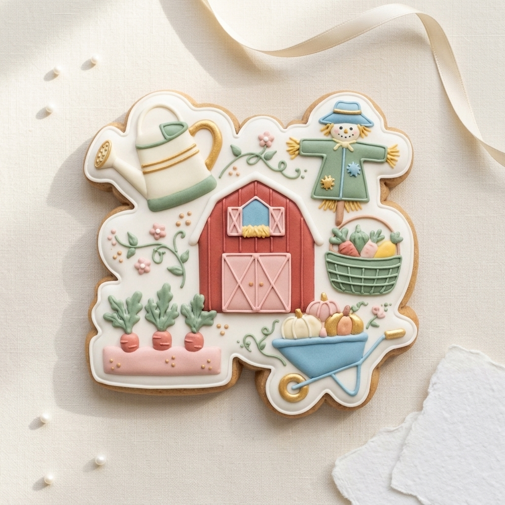 Mini Vegetables Farm Barn Elements Set Cookie Cutter, 3D Printed Party Design