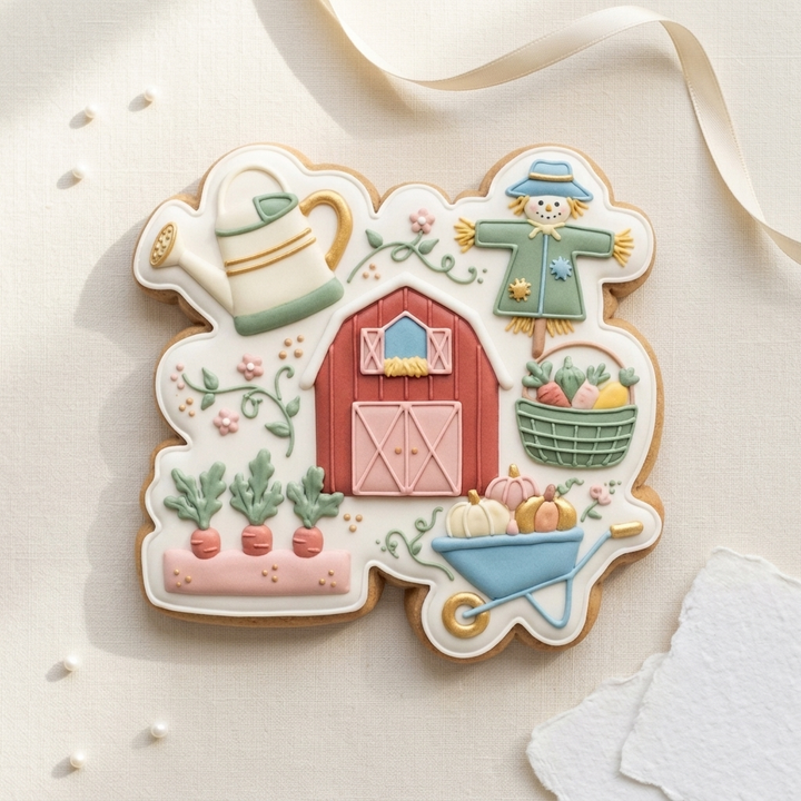 Mini Vegetables Farm Barn Elements Set Cookie Cutter, 3D Printed Party Design