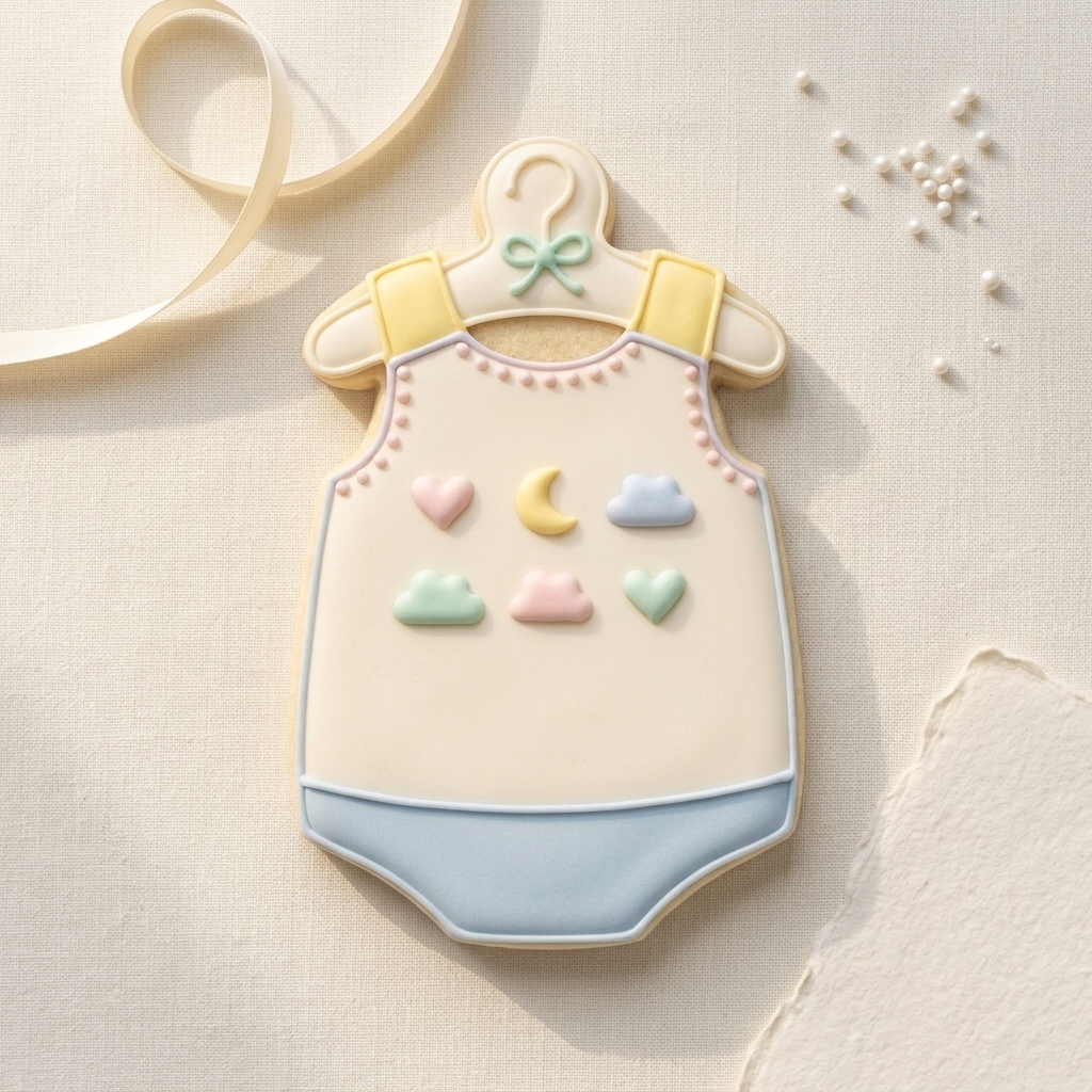 Sleeveless Romper On Hanger Cookie Cutter, 3D Printed Baby Shower Design
