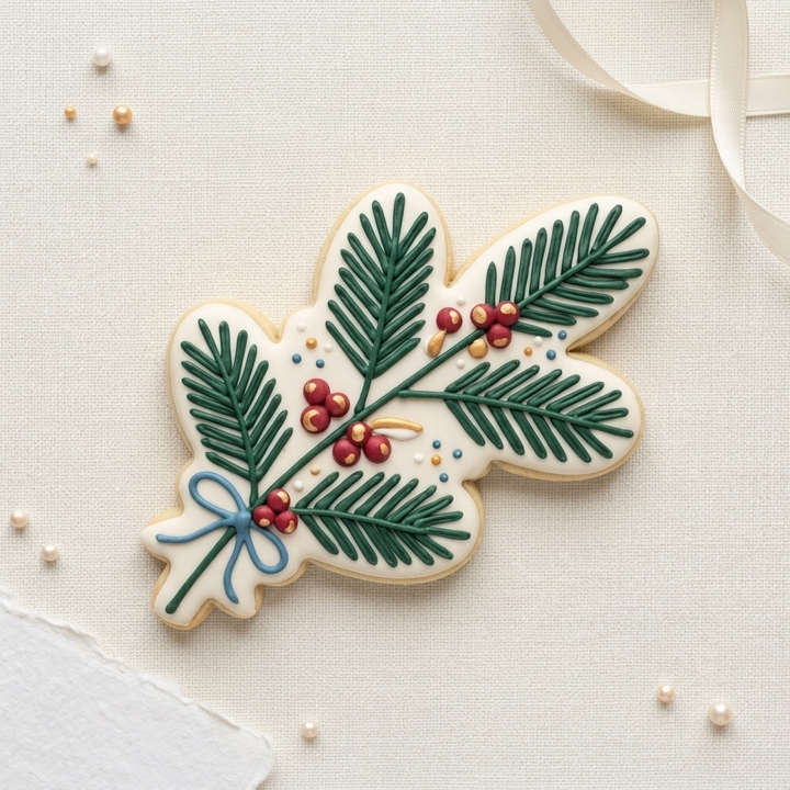 Christmas Branch Cookie Cutter, 3D Printed Holiday Design