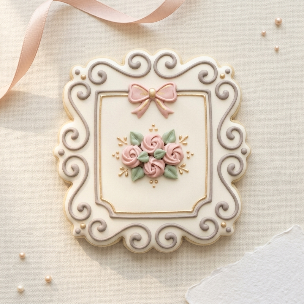 Rectangular Coquette Plaque Cookie Cutter, 3D Printed Plaque Design