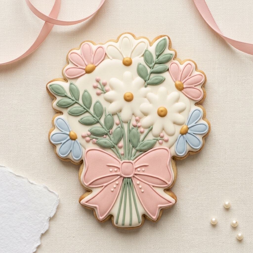 Daisy Bouquet Cookie Cutter, 3D Printed Party Design