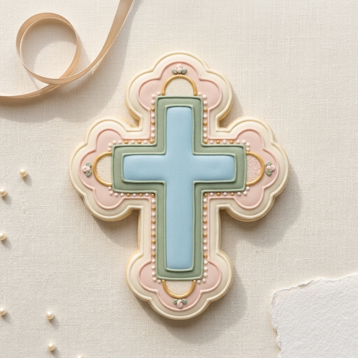 Baptism Cross Christening Cross Cookie Cutter, 3D Printed Party Design