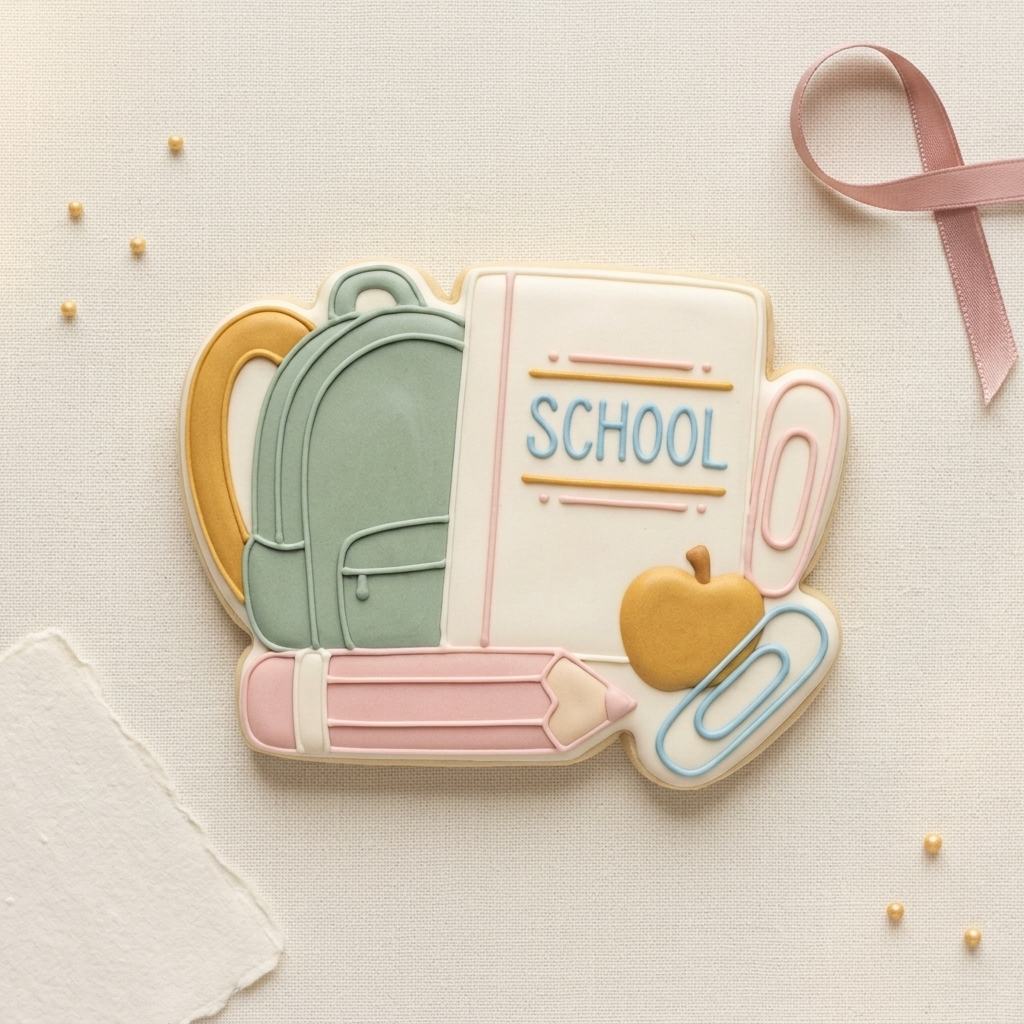 School Essentials Mini Set Cookie Cutter, 3D Printed Party Design