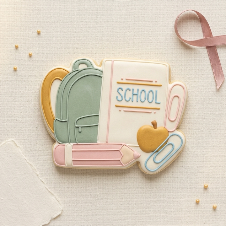 School Essentials Mini Set Cookie Cutter, 3D Printed Party Design