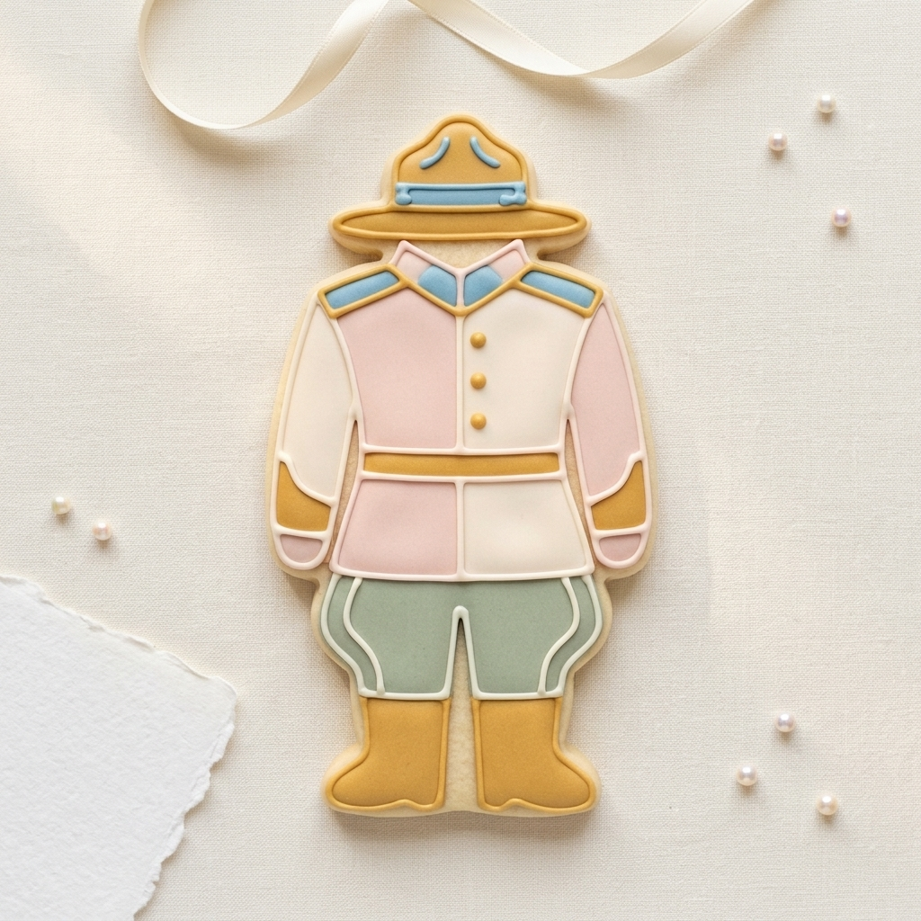 Canadian Mountie Uniform Cookie Cutter, 3D Printed Party Design