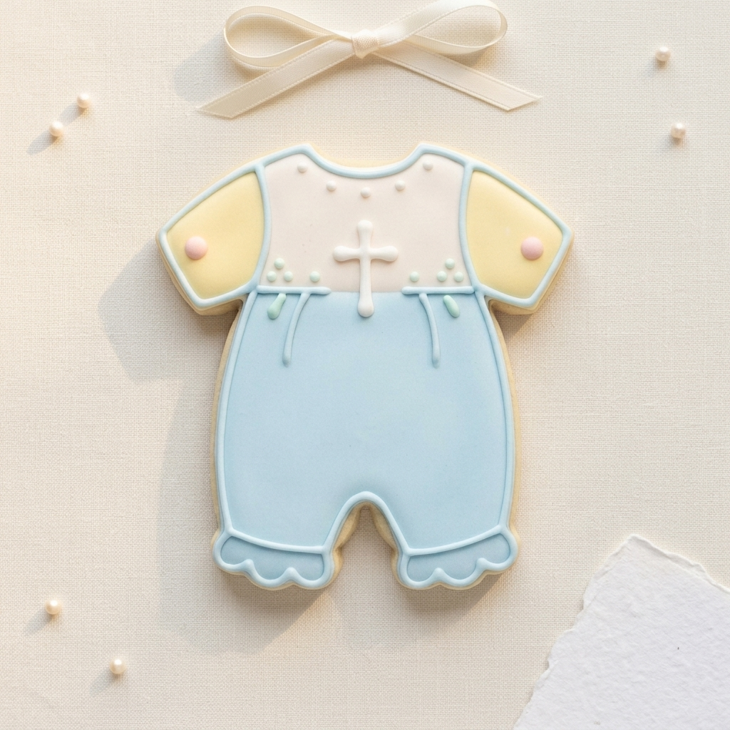 Baptism Romper Cookie Cutter, 3D Printed Baby Shower Design