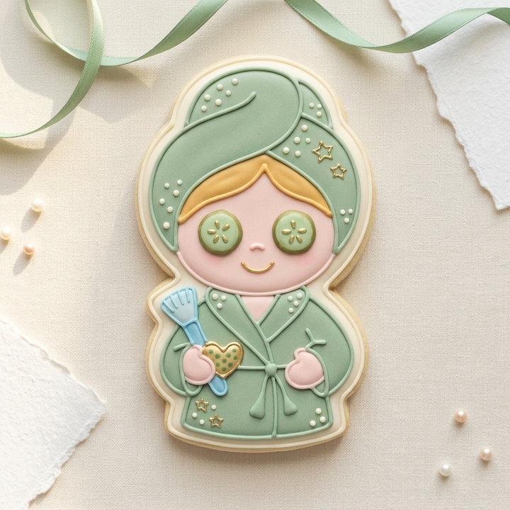 Spa Girl Cookie Cutter, 3D Printed Party Design
