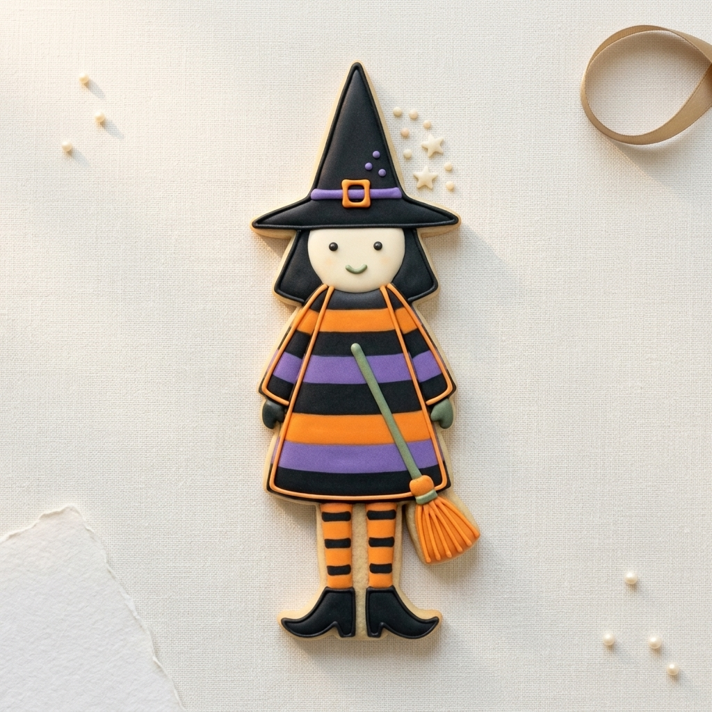 Tall Skinny Witch Cookie Cutter, 3D Printed Halloween Design