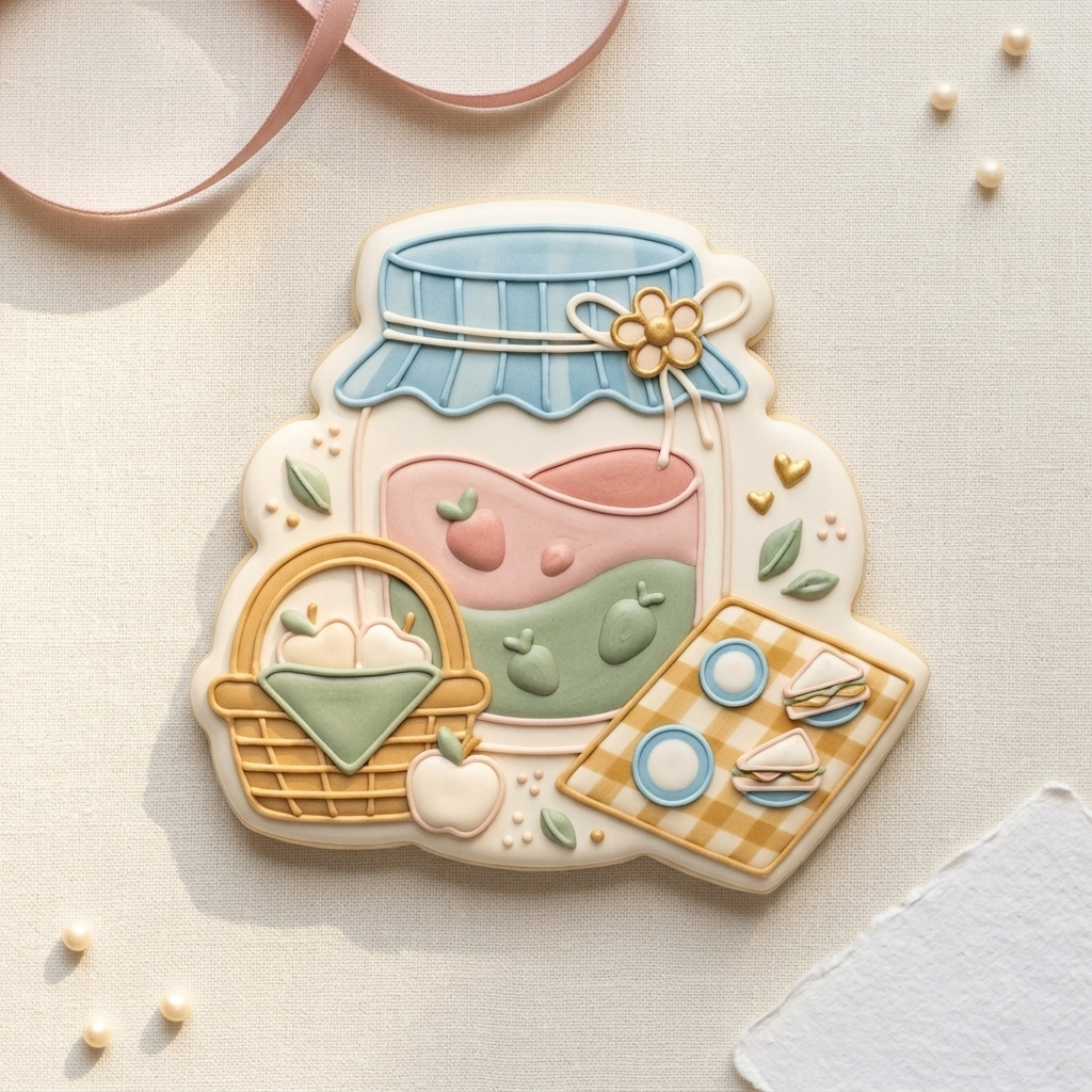 Jam Jar Picnic Cookie Cutter, 3D Printed Party Design
