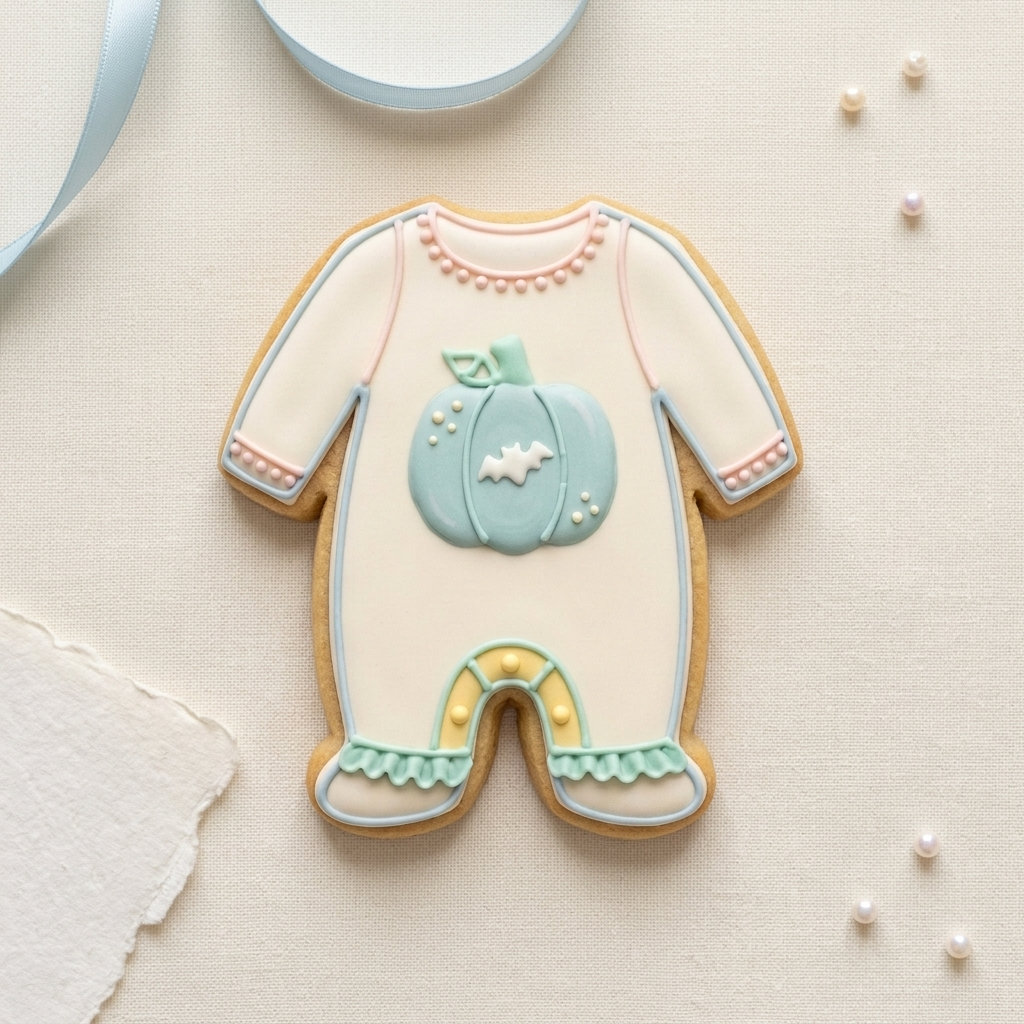 Pumpkin Baby Romper Fall Baking Cookie Cutter, 3D Printed Baby Shower Design