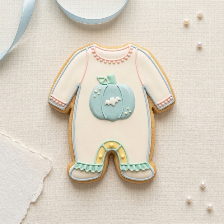 Pumpkin Baby Romper Fall Baking Cookie Cutter, 3D Printed Baby Shower Design