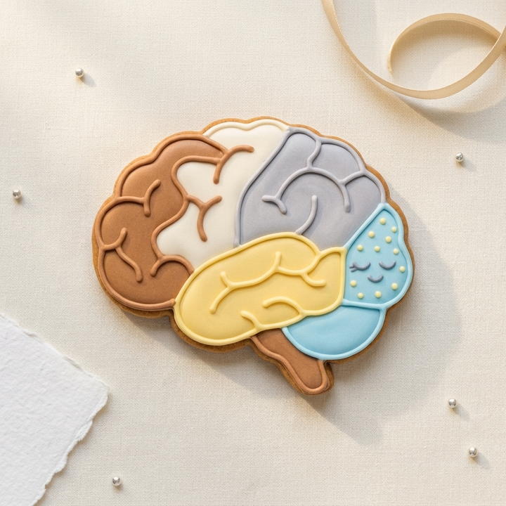 Kawaii Brain Cookie Cutter, 3D Printed Animal Design