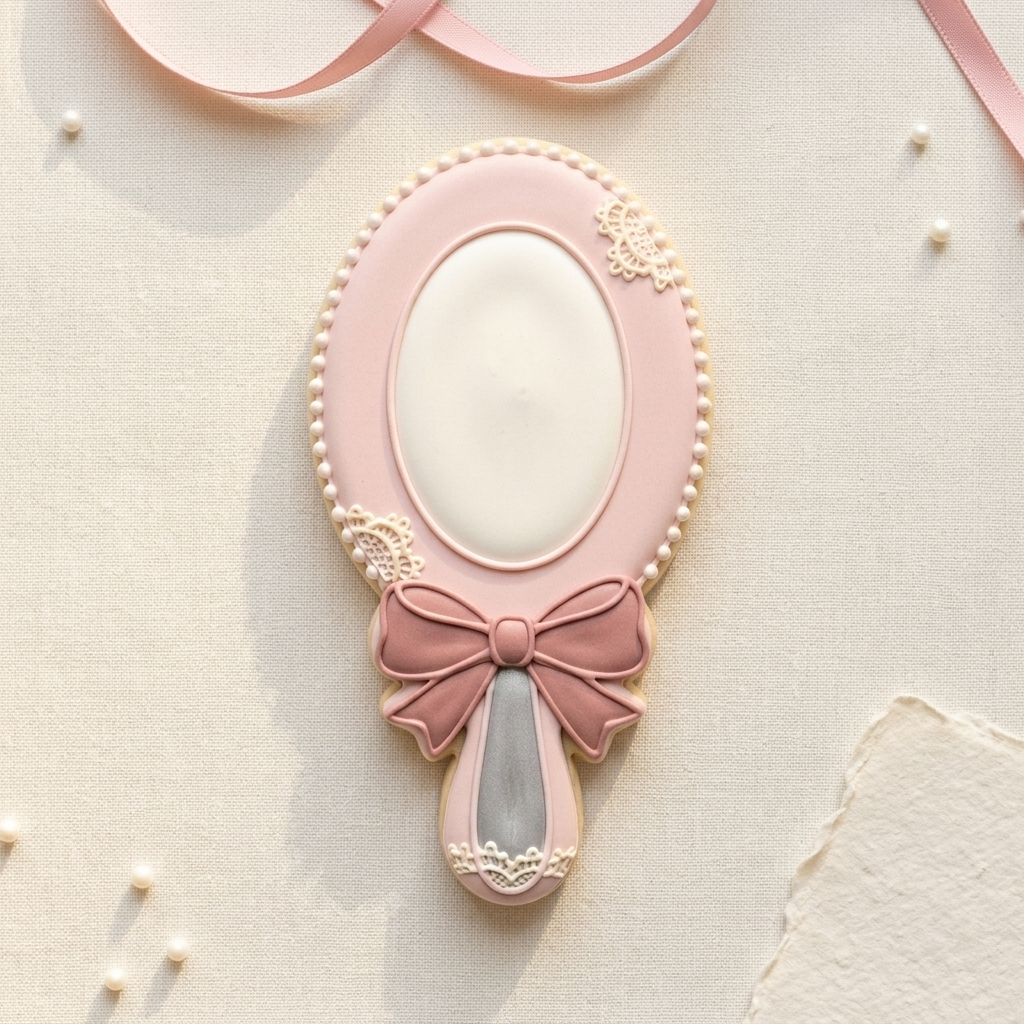 Coquette Vanity Mirror Bow Cookie Cutter, 3D Printed Home Design