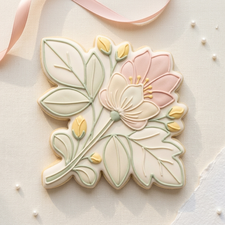 Leaf Flourish Cookie Cutter, 3D Printed Garden Theme
