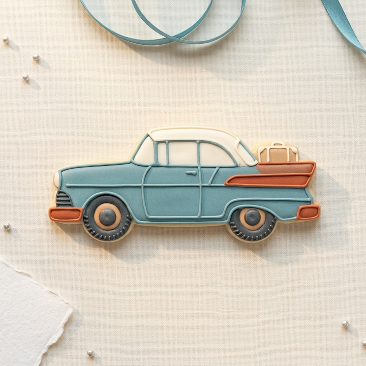 Vintage Car Cookie Cutter, 3D Printed Travel Theme