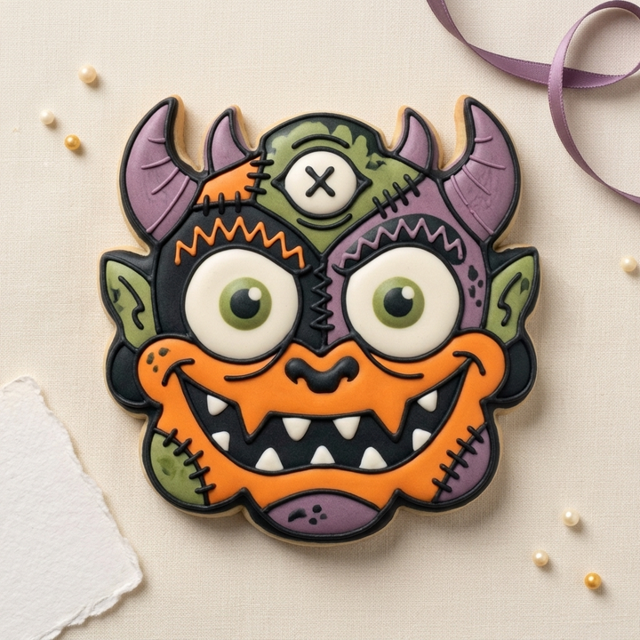 Halloween Monster Face Cookie Cutter, 3D Printed Halloween Theme