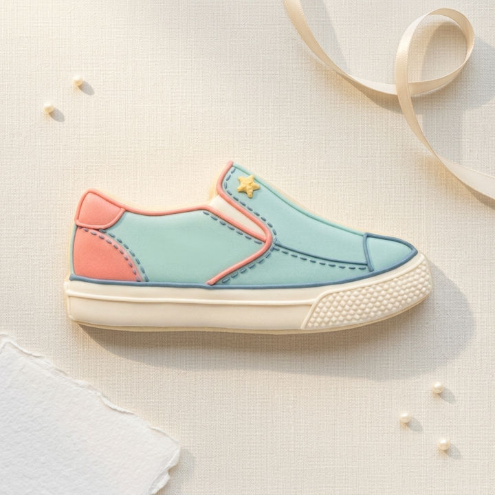 Casual Slip On Shoe Cookie Cutter, 3D Printed Party Theme