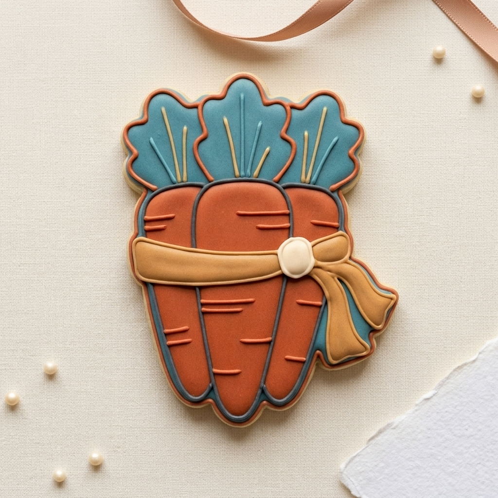 Tied Carrots Cookie Cutter, 3D Printed Travel Theme