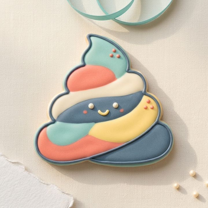 Poop Emoji Cookie Cutter, 3D Printed Party Theme