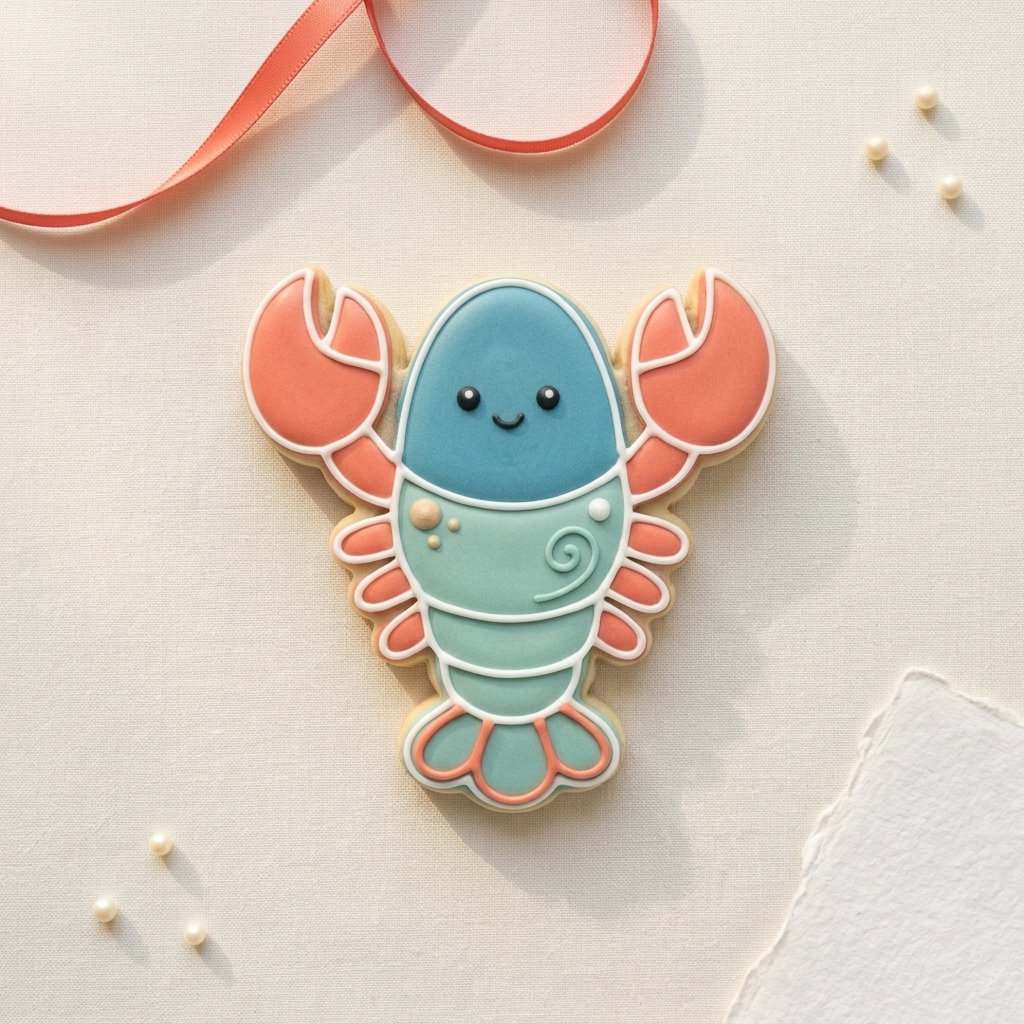 Crawfish Cookie Cutter, 3D Printed Ocean Theme