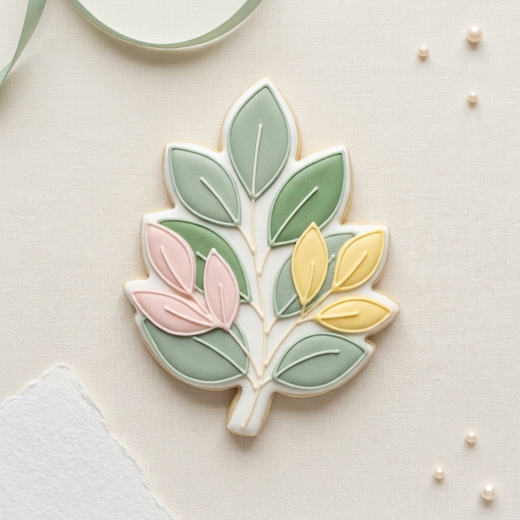 Leaves On Branch Cookie Cutter, 3D Printed Garden Theme
