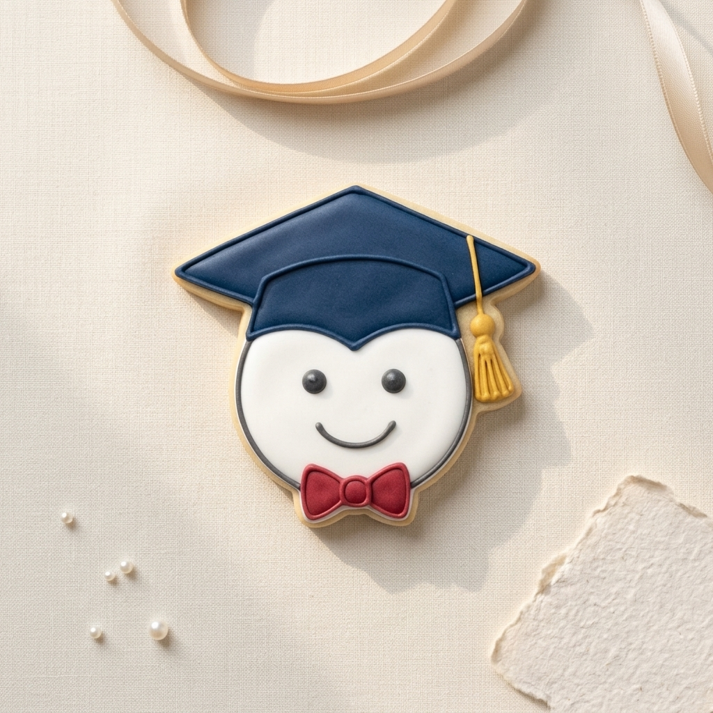 Graduation Smiley Face Cookie Cutter, 3D Printed Graduation Theme