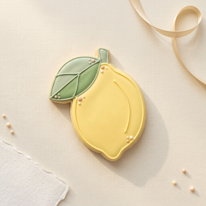 Lemon with Leaf Cookie Cutter, 3D Printed Garden Theme