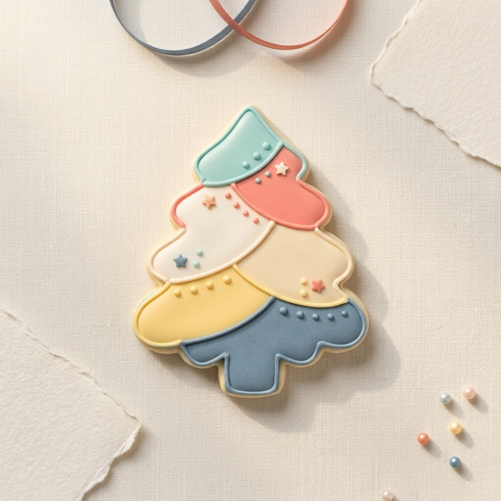 Frilly Tree Cookie Cutter, 3D Printed Party Theme