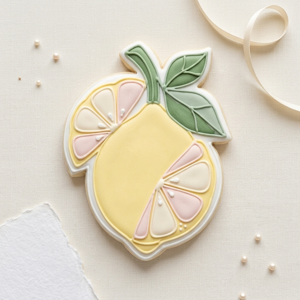 Floral Lemon Cookie Cutter, 3D Printed Garden Theme