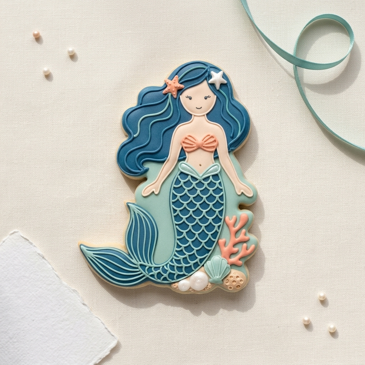 Under the Sea Mermaid Cookie Cutter, 3D Printed Ocean Theme