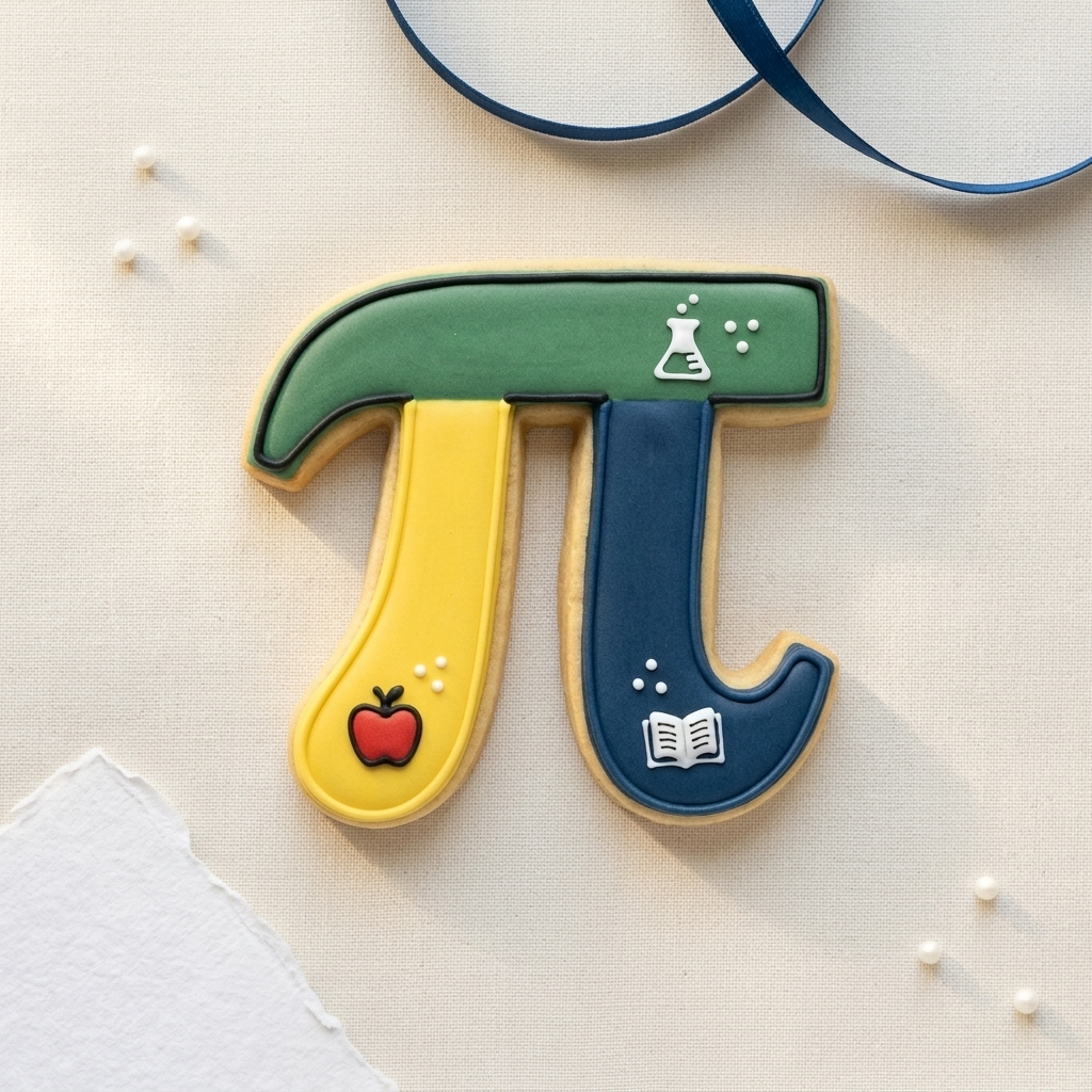 Math and Science Pi Symbol Cookie Cutter, 3D Printed School Theme