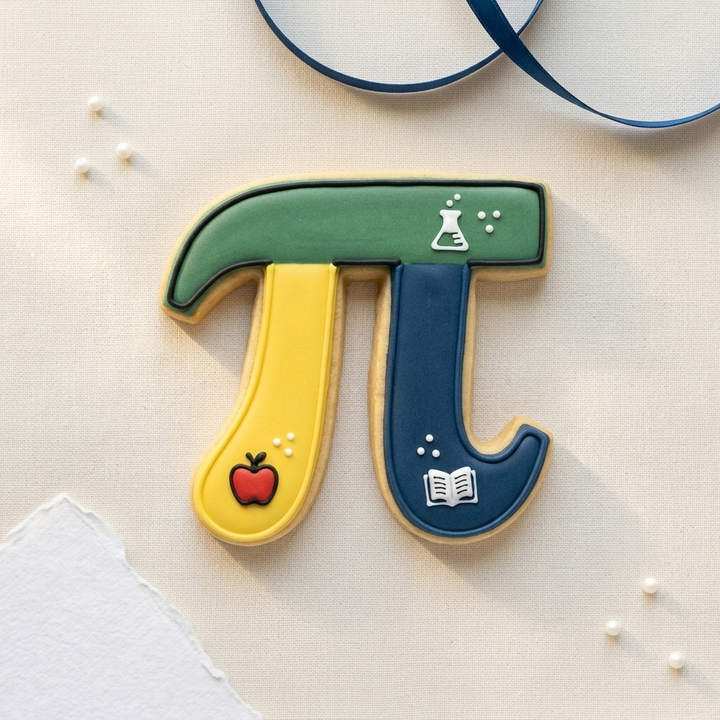 Math and Science Pi Symbol Cookie Cutter, 3D Printed School Theme